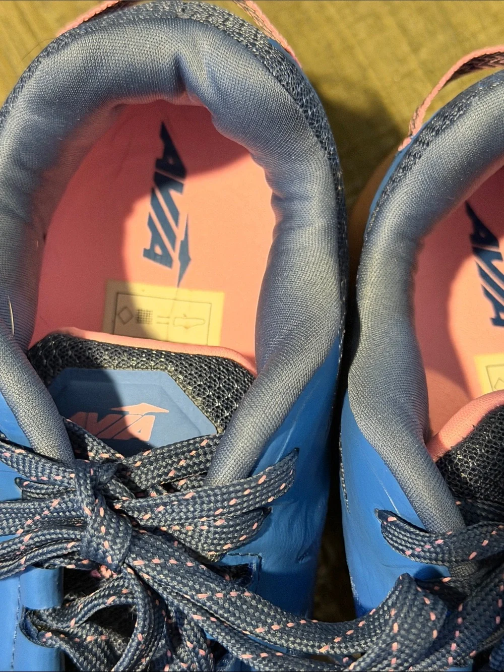 Avia Women's Blue Athletic Sneakers with Pink Lining